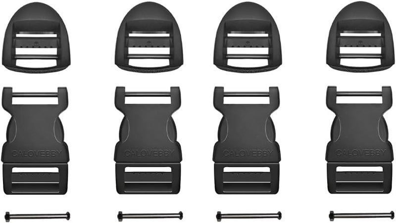 Deluxsa 1" Buckle Quick Side Release Buckle,Adjustable No Sewing Clip,Plastic Replacement for Nylon Webbing Straps,Backpack Pack Belt - Image 1
